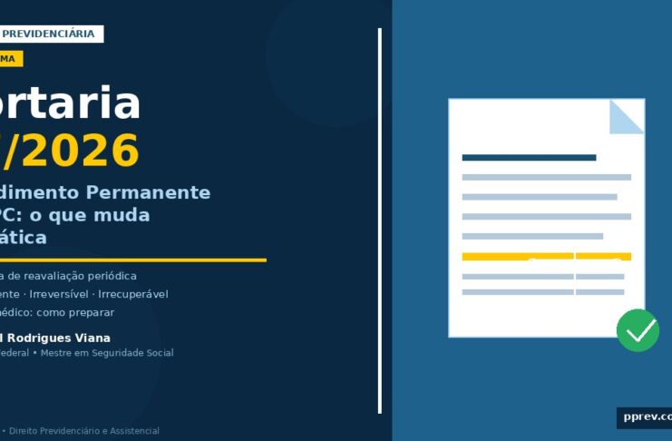 Portaria 37/2026 — impedimento permanente no BPC: nova pergunta no instrumento biopsicossocial IFBrA